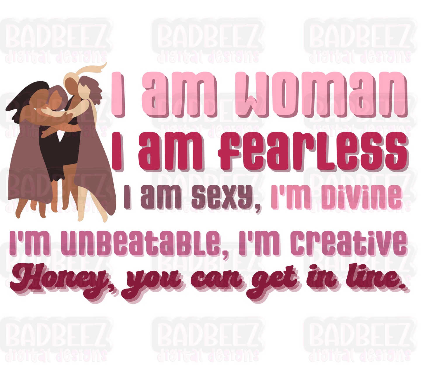 I AM WOMAN | Digital Download | PNG | Mockup Included