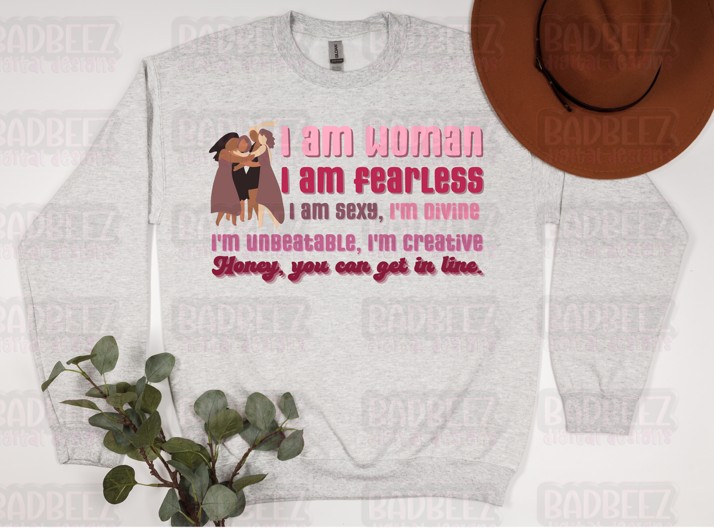 I AM WOMAN | Digital Download | PNG | Mockup Included